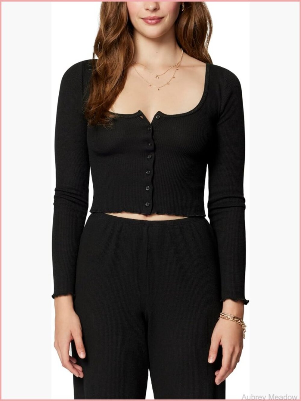 Micro Thermal Cropped Cardigan with Button Front